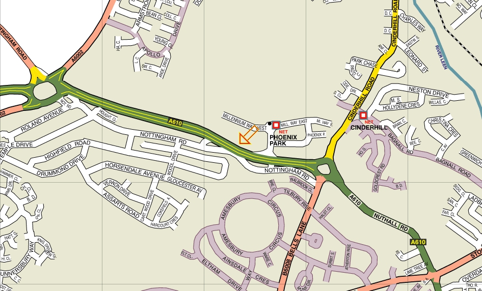 Premier Inn Nottingham Map